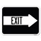Signmission Exit With Right Arrow Heavy-Gauge Aluminum Rust Proof Parking Sign, 18" H, 24" L, A-1824-24606 A-1824-24606 - alternate 1